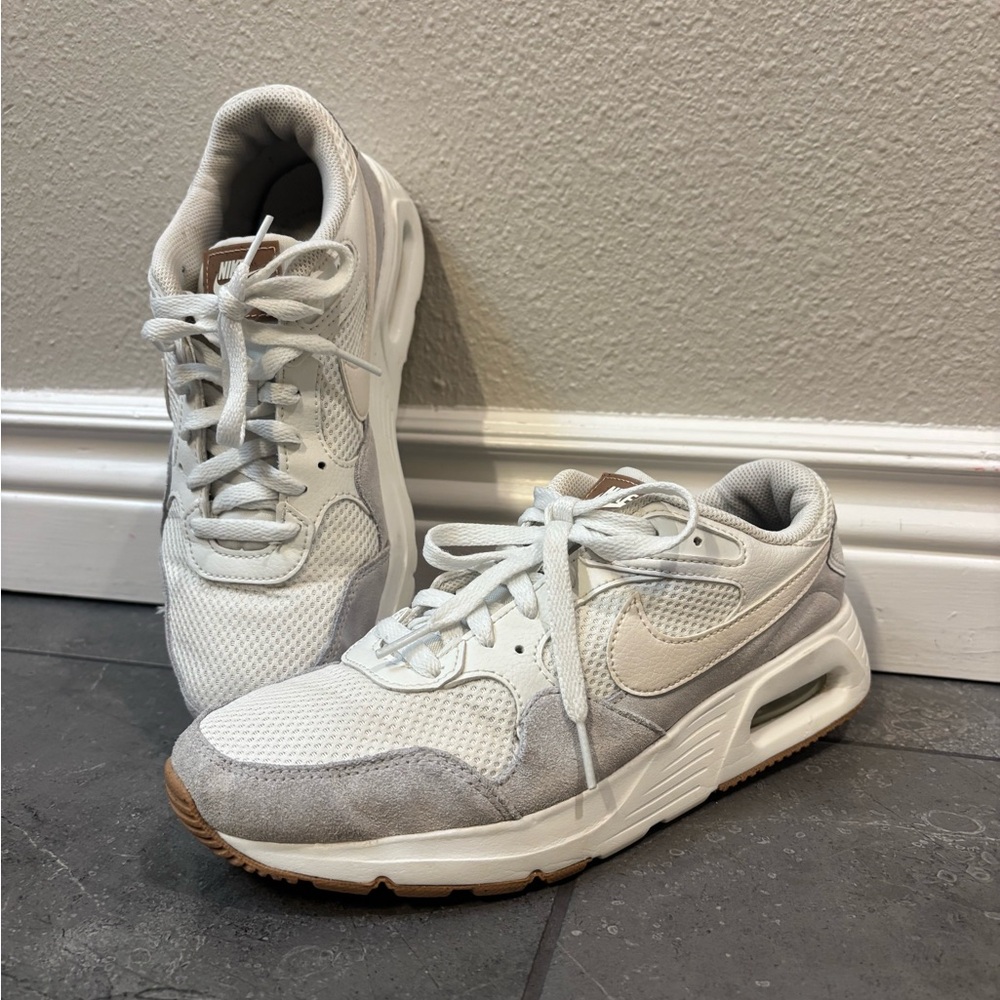 White and Gray Sneakers